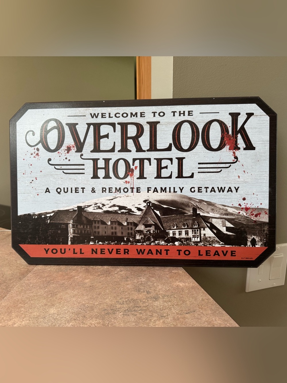 The Shining Overlook Hotel Sign -Spooky Wall Art
